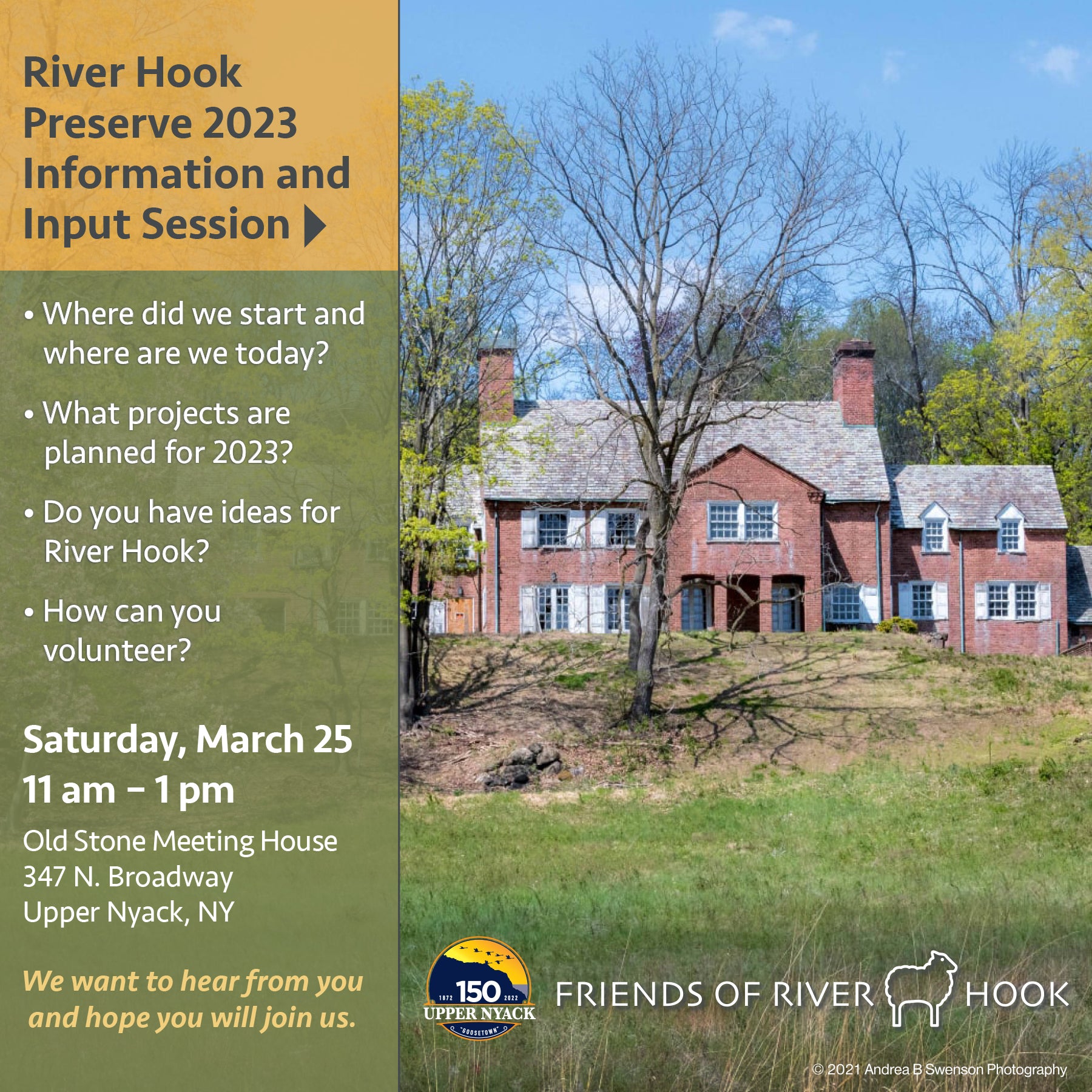 March 25, 2023 River Hook information session