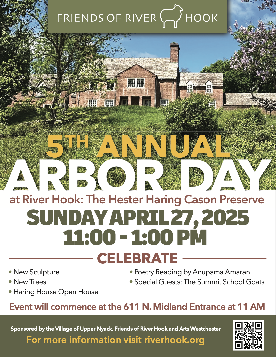 Join us for our 5th Annual Arbor Day Event, DATE CHANGED! Now Sunday, April 27, 11-1